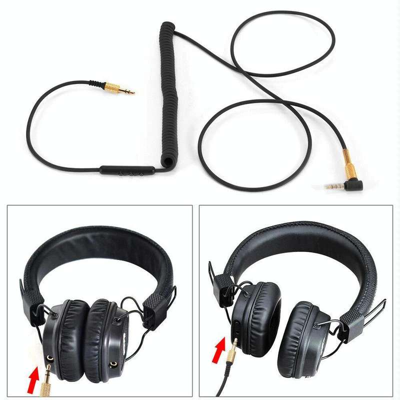 Wire-controlled Call Version 3.5mm Male to Male Earphone Cable for Marshall Earphones, Cable Leng...