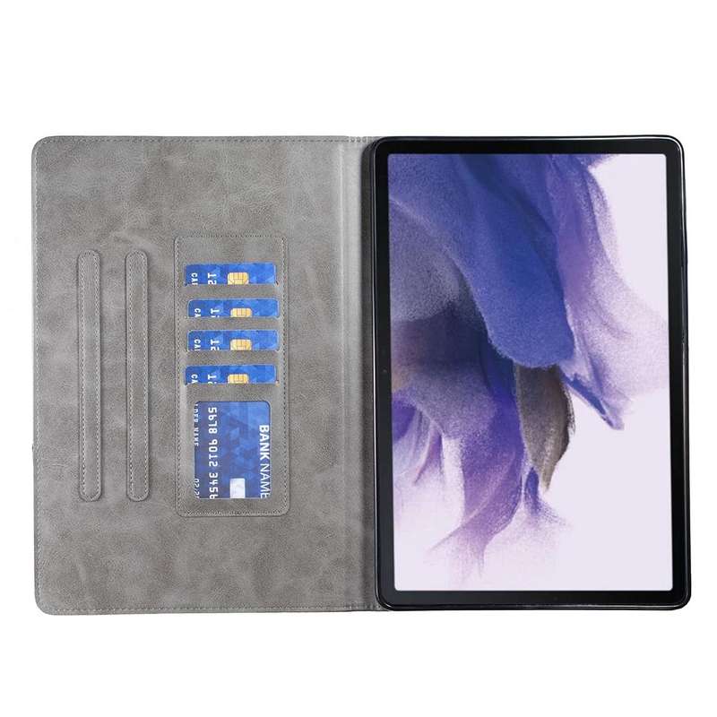 For Samsung Galaxy Tab S7 FE/Tab S7+/Tab S8+ Prismatic Leather Tablet Case(Grey)