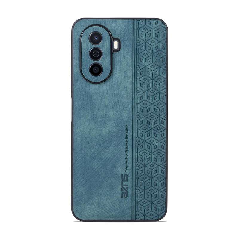 For Huawei Enjoy 50 / nova Y70 AZNS 3D Embossed Skin Feel Phone Case(Dark Green)