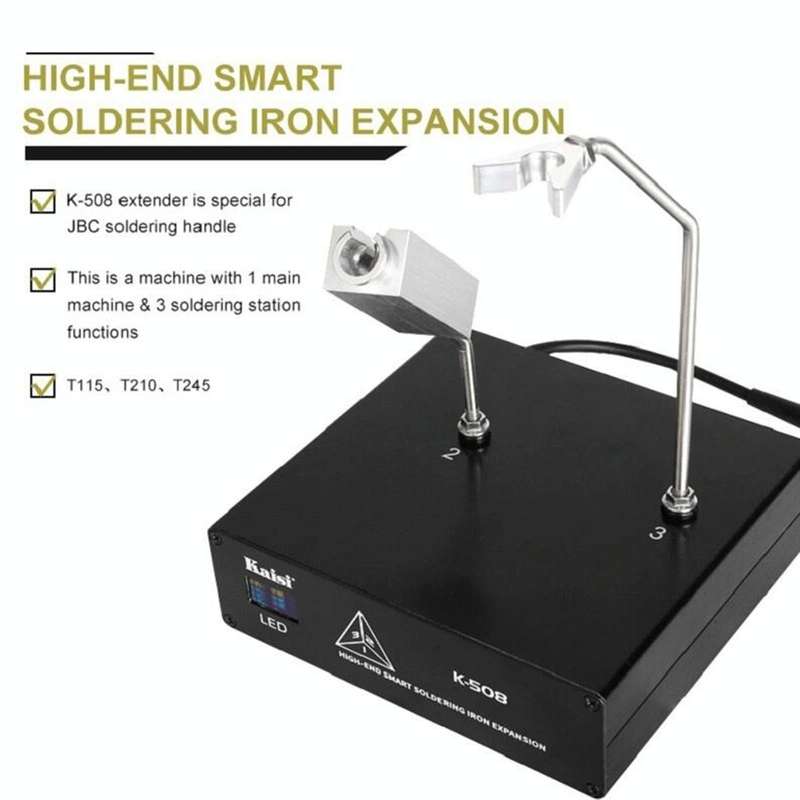 Kaisi K508 Soldering Station Extension Box Support T210/C115/T245 Handle Holder, UK Plug