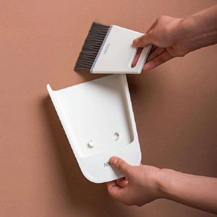 Mini Broom and Dustpan Combination Set Household Soft Fur Small Broom Desktop Cleaning Brush Wipe...