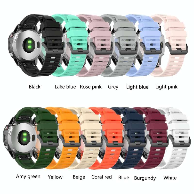 For Garmin Fenix 6 Pro GPS Silicone Watch Band(Black)