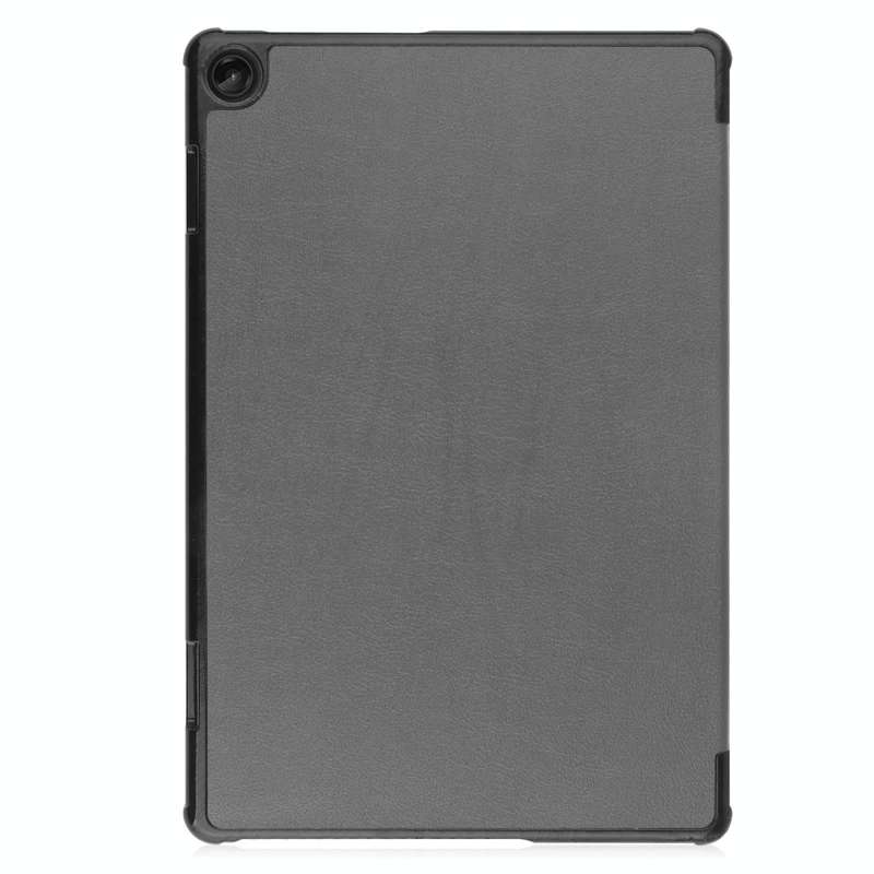 For Lenovo Tab M10 3rd Gen / TB328FU Custer Pure Color 3-Fold Holder Smart Leather Tablet Case(Grey)