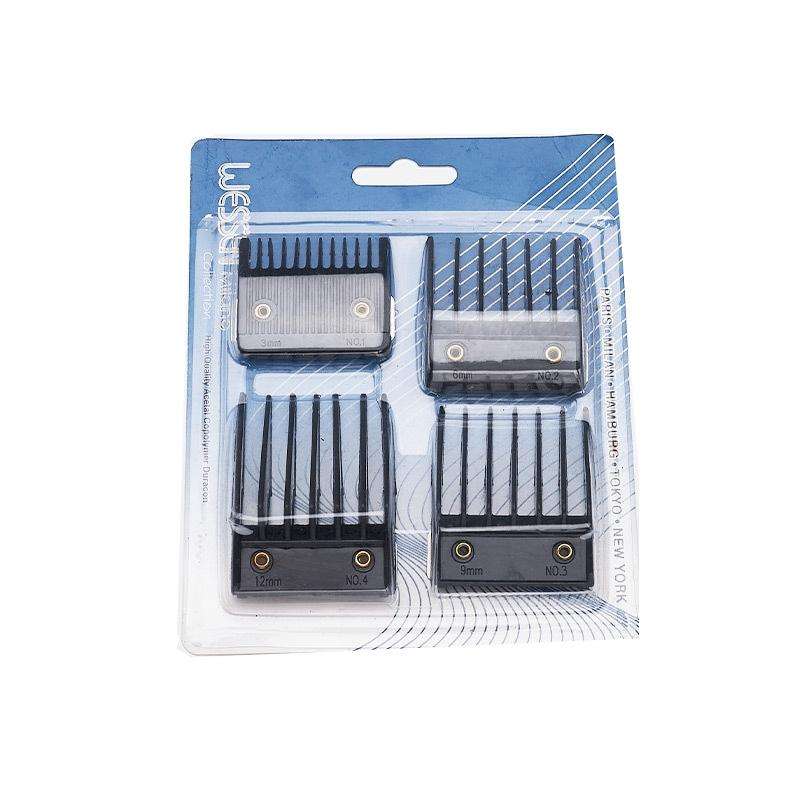 4 In 1 Hair Clipper Limit Comb Barber Tool Accessories(Black)