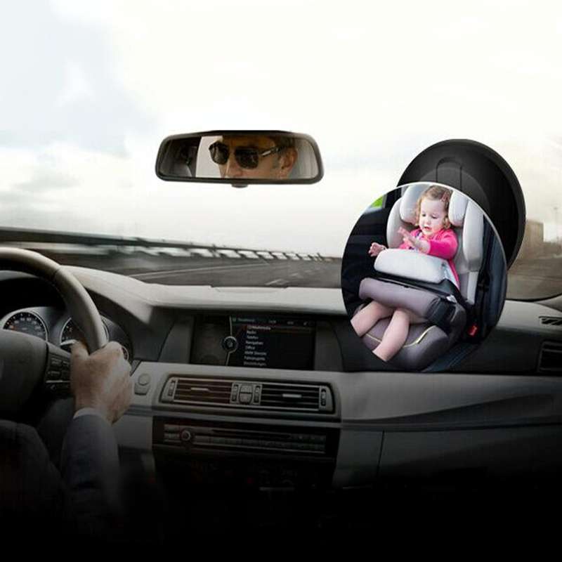 Car Auto 360 Degree Adjustable Baby View Mirror Rear Baby Safety Convex Mirror, Diameter: 85mm(Bl...