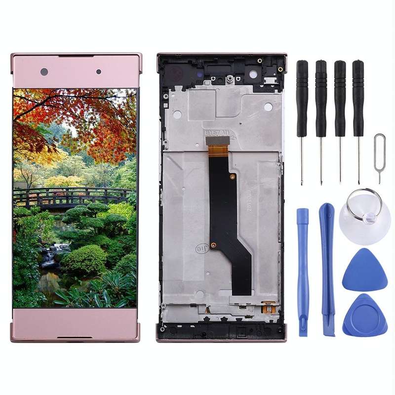 OEM LCD Screen for Sony Xperia XA1 G3112 G3116 G3121 Digitizer Full Assembly with Frame(Pink)