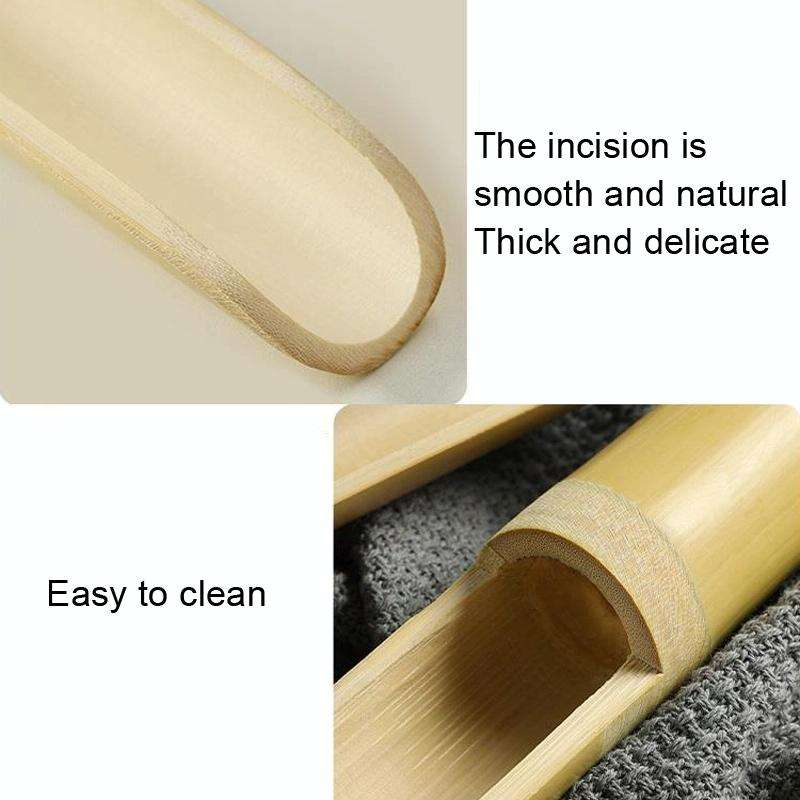 Shrimp Slip Spoon Bamboo Tube Hot Pot Restaurant Plate, Size: 3x20x13cm+Bamboo Slice
