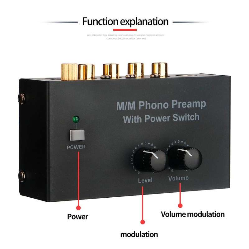 Vinyl Record Player Preamplifier, US Plug(PP500)
