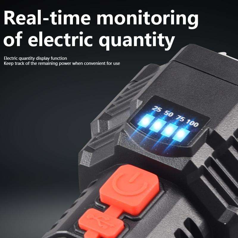 F-T25 Strong Bright 5 Core LED Flashlight USB Rechargeable Powerful Torch
