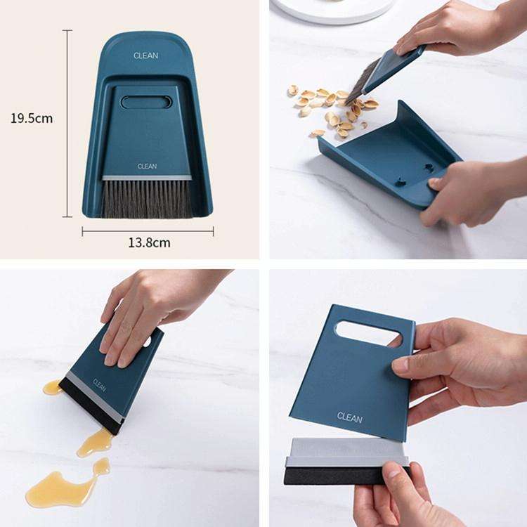 Mini Broom and Dustpan Combination Set Household Soft Fur Small Broom Desktop Cleaning Brush Wipe...