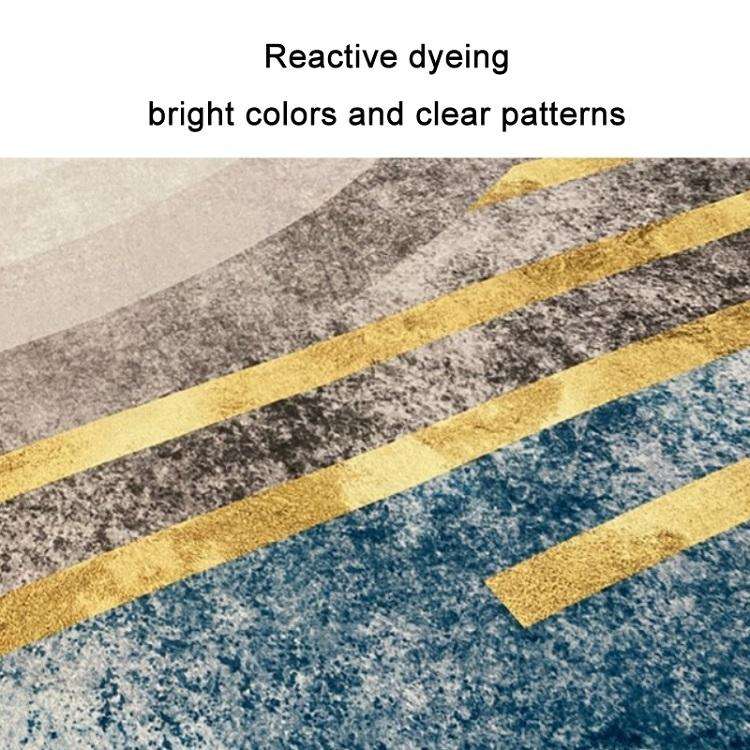 Modern Abstract Geometric Living Room Rug Coffee Table Cushion, Size: 50x80cm(09)