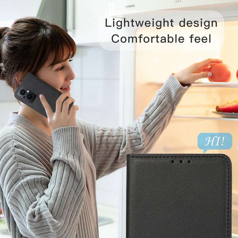 For OPPO Reno7 Z 5G Magnetic Closure Leather Phone Case(Black)
