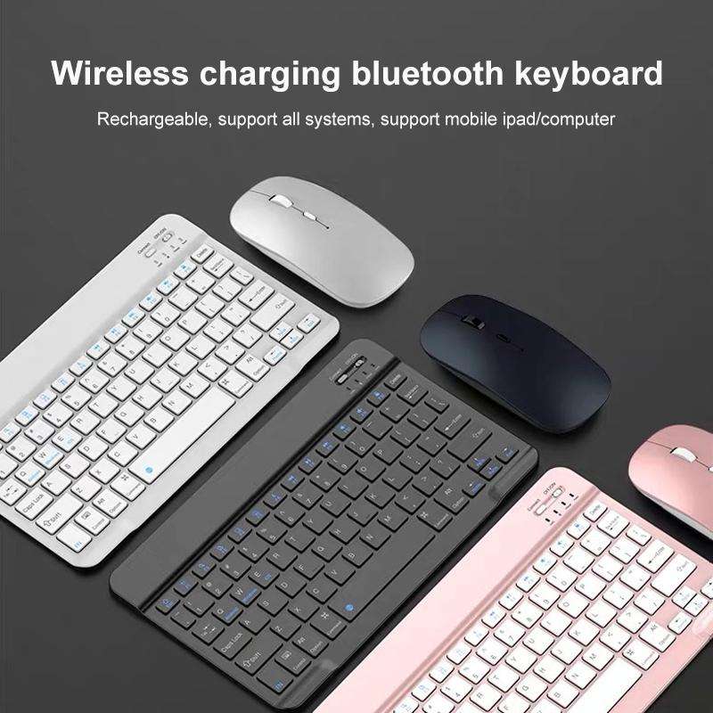 YS-001 9.7-10.1 Inch Tablets Phones Universal Mini Wireless Bluetooth Keyboard, Style:with Blueto...