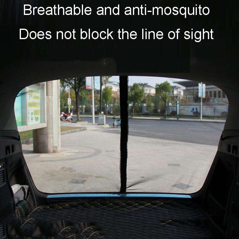 S 144 x 150cm Car Tailgate Anti-Mosquito And Insect Screens Trunk Magnetic Sunscreen Mosquito Net