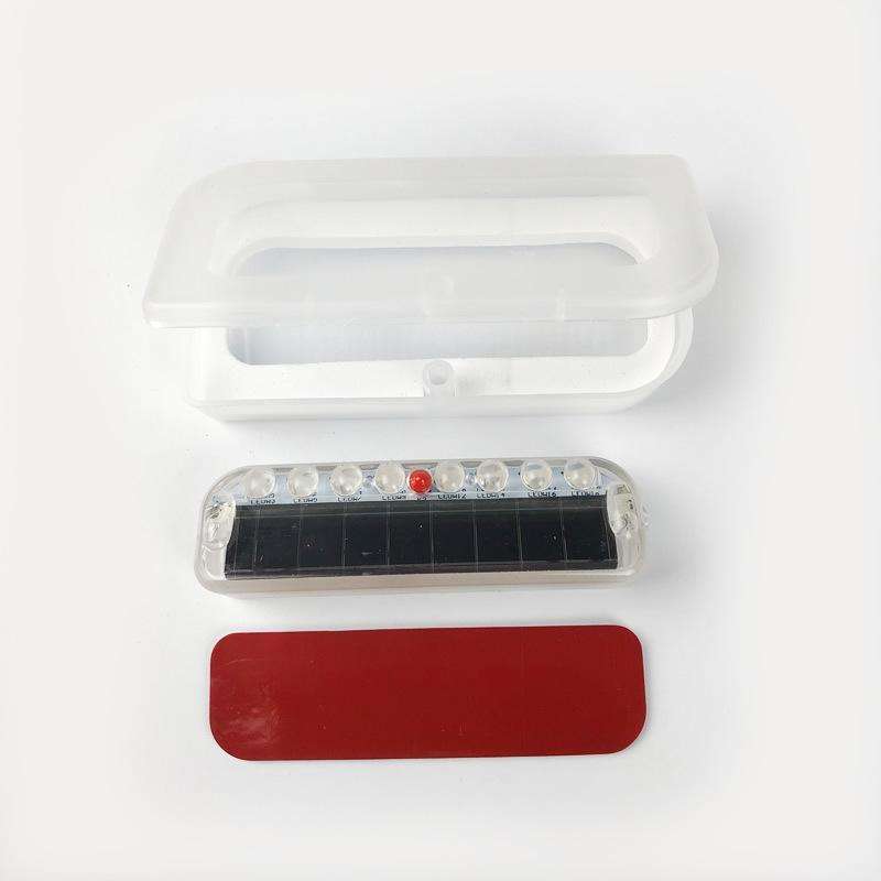 2 PCS LED Solar Decorative Night Vibration Lighting Warning strobe Lamp(Red)