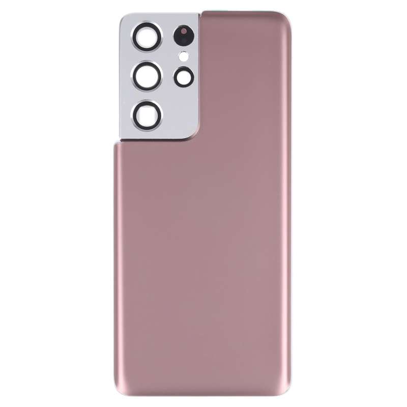 For Samsung Galaxy S21 Ultra 5G Battery Back Cover with Camera Lens Cover (Brown)