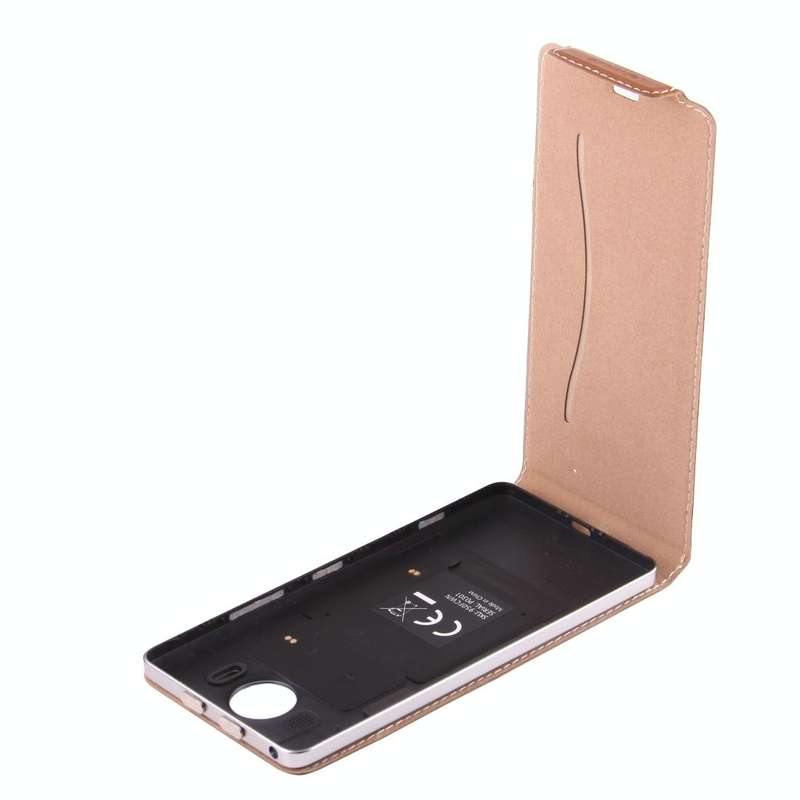 Vertical Flip Genuine Leather Case + QI Wireless Standard Charging Back Cover For Microsoft Lumia...