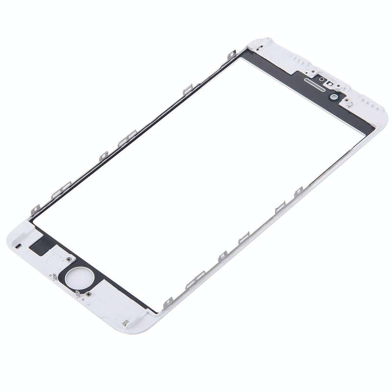 Front Screen Outer Glass Lens with Front LCD Screen Bezel Frame for iPhone 6s Plus(White)