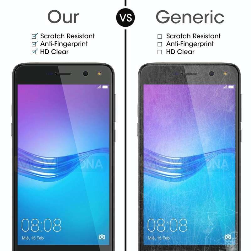 For Huawei Y6 (2017) 0.26mm 9H Surface Hardness 2.5D Explosion-proof Tempered Glass Non-full Scre...