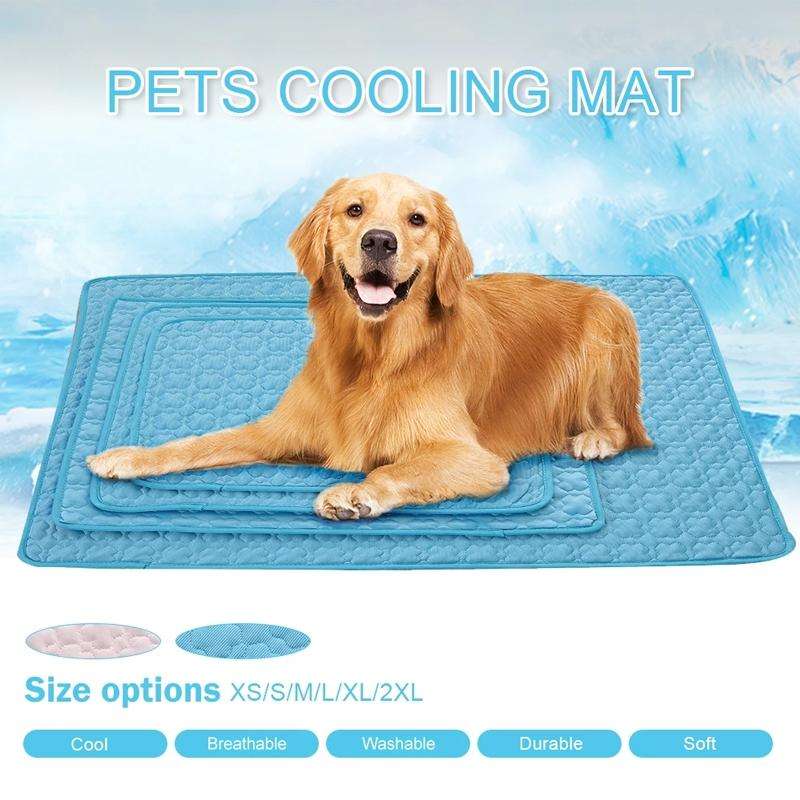SFB104 Summer Cooling Mats Blanket Ice Pet Dog Cat Bed Mats, Size:70x56cm(Blue)