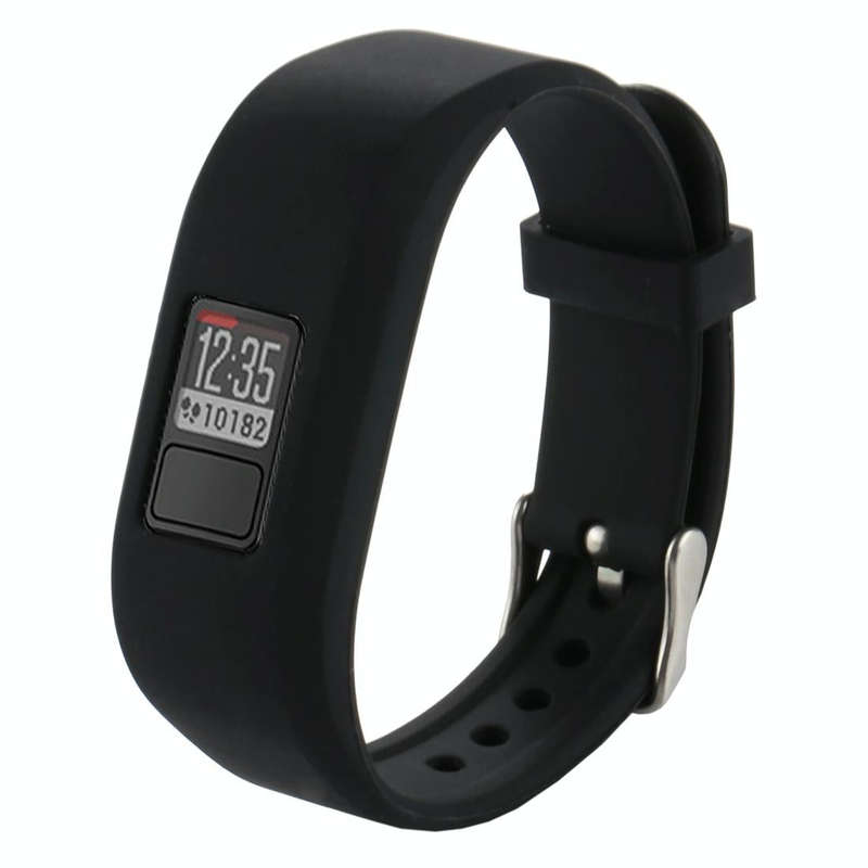 For Garmin Vivofit 3 Smart Watch Silicone Watch Band, Length: about 24.2cm(Black)