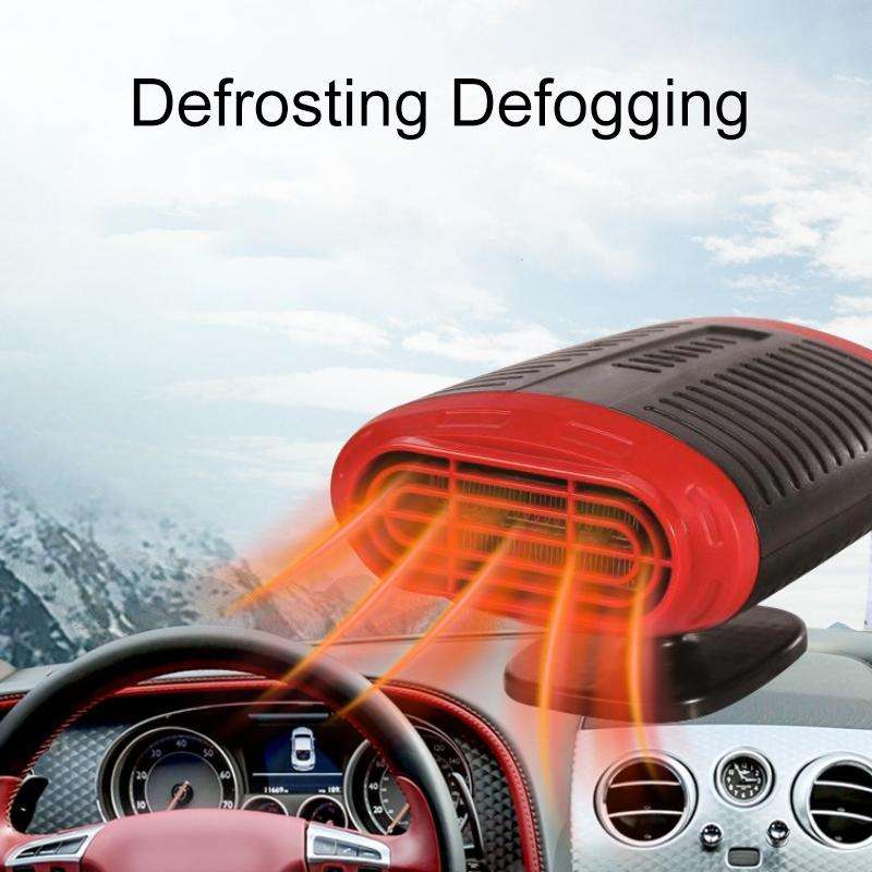 12V Portable Car Electric Heater Winter Defroster Cable Length: 1.4m (Grey)