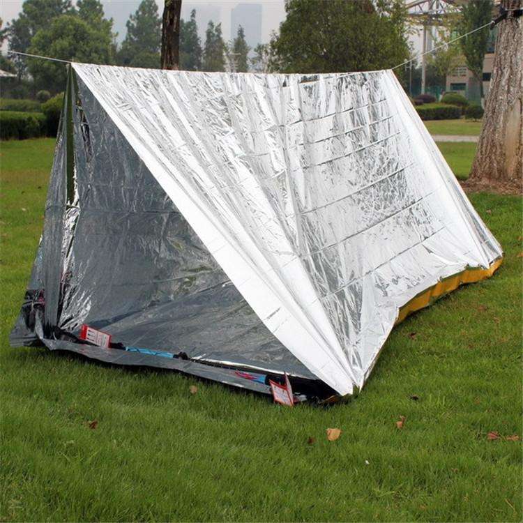 Emergency Simple Tent Outdoor Rescue Blanket First Aid Sunscreen Insulation Blanket, Color:Silver