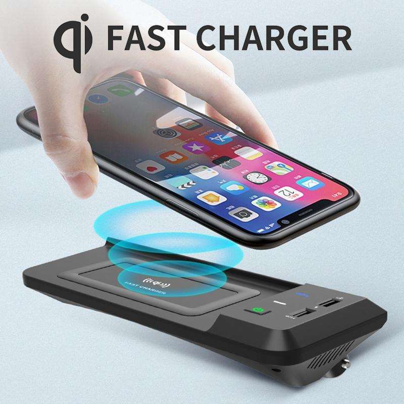 HFC-1051 Car Qi Standard Wireless Charger 15W / 10W Quick Charging for Audi Q5L 2018-2022, Left D...