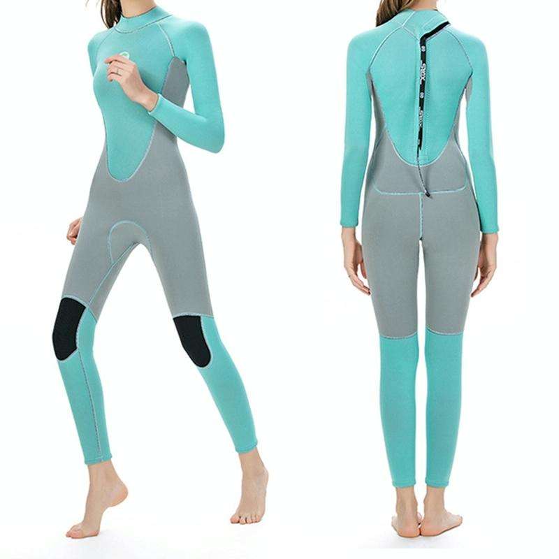 SLINX 1710 3mm Neoprene Super Elastic Wear-resistant Warm Contrast Long-sleeved One-piece Diving ...
