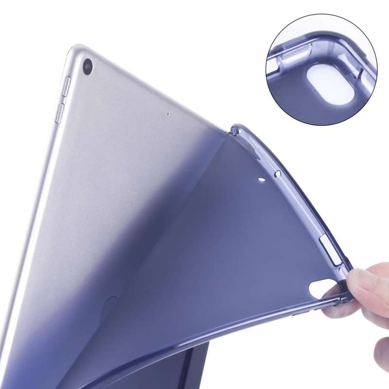For iPad Pro 10.5 inch / Air 3 10.5 inch 3-folding Horizontal Flip PU Leather + Shockproof TPU Ca...