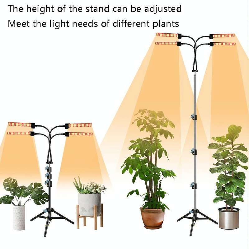 LED Growth Lamp Full-Spectrum Floor Tripod Plant Lamp Indoor Breeding Folding Filling Light, Spec...