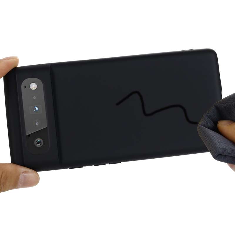 For Google Pixel 6 Pure Color Liquid Silicone Shockproof Full Coverage Case(Black)