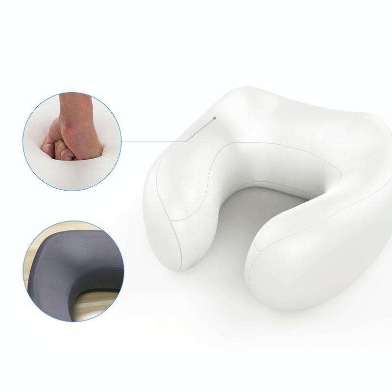 U-shaped Electric Massage Pillow Kneading Shoulder and Neck Massager, Style:Battery Models(Black)