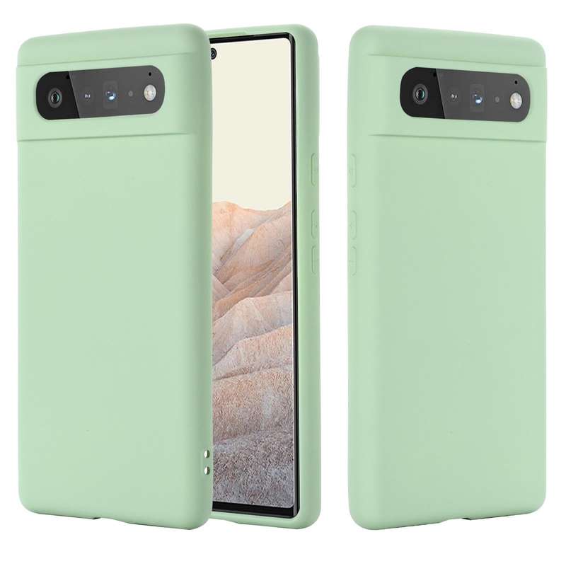 For Google Pixel 6 Pure Color Liquid Silicone Shockproof Full Coverage Case(Green)