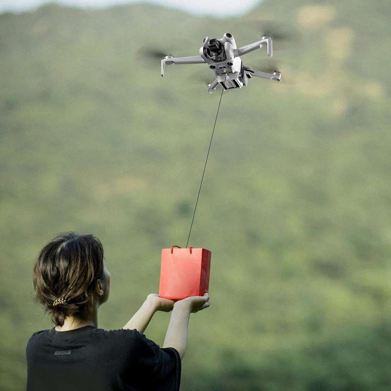 For DJI Mini 4 Pro STARTRC Magnetic Air-Dropping System Thrower Parabolic Bracket (Grey)