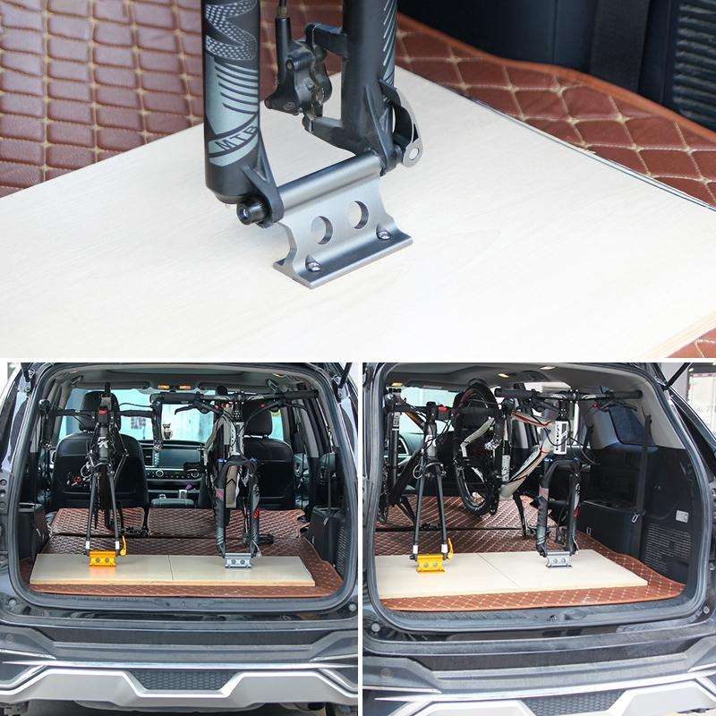 Bicycle Front Fork Fixed Clip Luggage Rack, Size:One Size(Black)