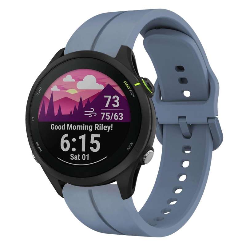 For Garmin Forerunner 255 Music 22mm Loop Silicone Watch Band(Blue)