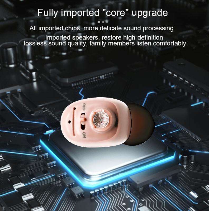 CIC Hearing Aids Rechargeable Invisible Wireless Hearing Aid Sound Amplifier(Skin Color)