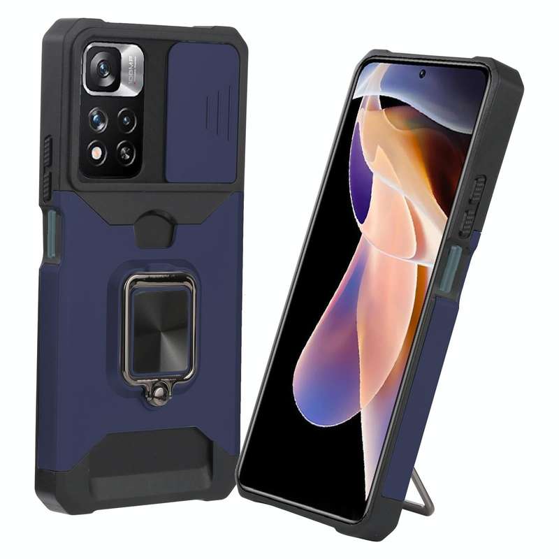 For Xiaomi Redmi Note 11 Pro 5G / 4G International Version Sliding Camera Cover Design PC + TPU S...