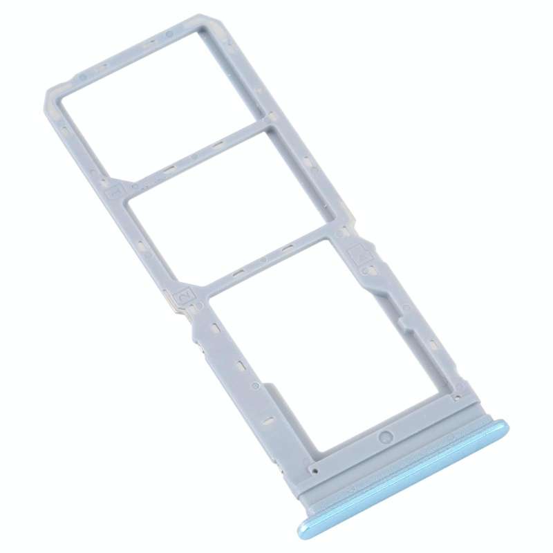 For vivo Y16 SIM Card Tray + SIM Card Tray + Micro SD Card Tray (Blue)