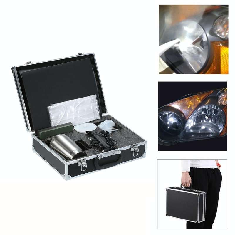 Car Headlight Scratch Aging Yellowing Renovation Repair Set, EU Plug