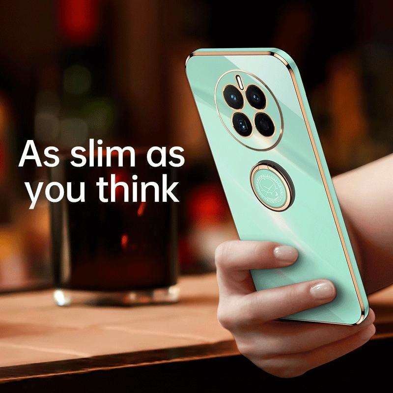 For Huawei nova 10 SE XINLI Straight Edge 6D Electroplate TPU Phone Case with Ring Holder(Celesti...