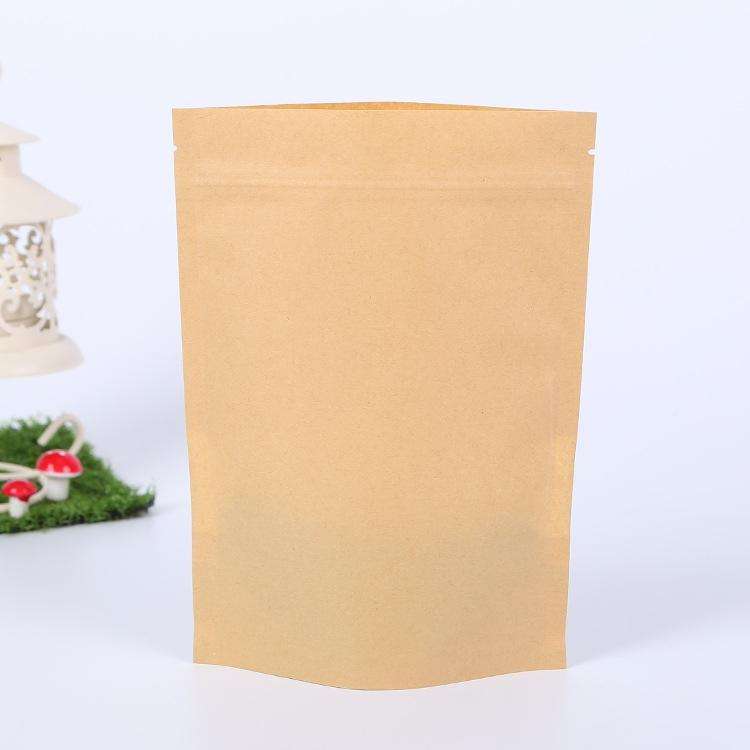 50 PCS Zipper Self Sealing Kraft Paper Bag with Window Stand Up for Gifts/Food/Candy/Tea/Party/We...