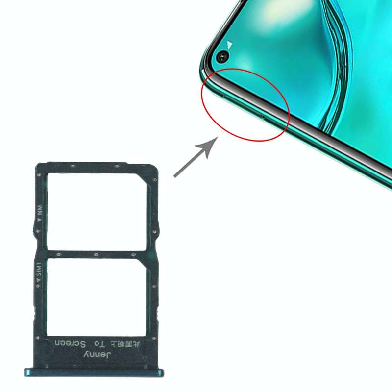 SIM Card Tray + NM Card Tray for Huawei Nova 7i (Green)