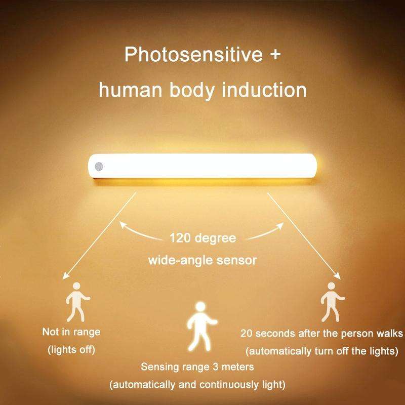 Magnetic Rechargeable Cabinet Bedside Human Body Induction Lamp, Specification: 900 mAh With Swit...