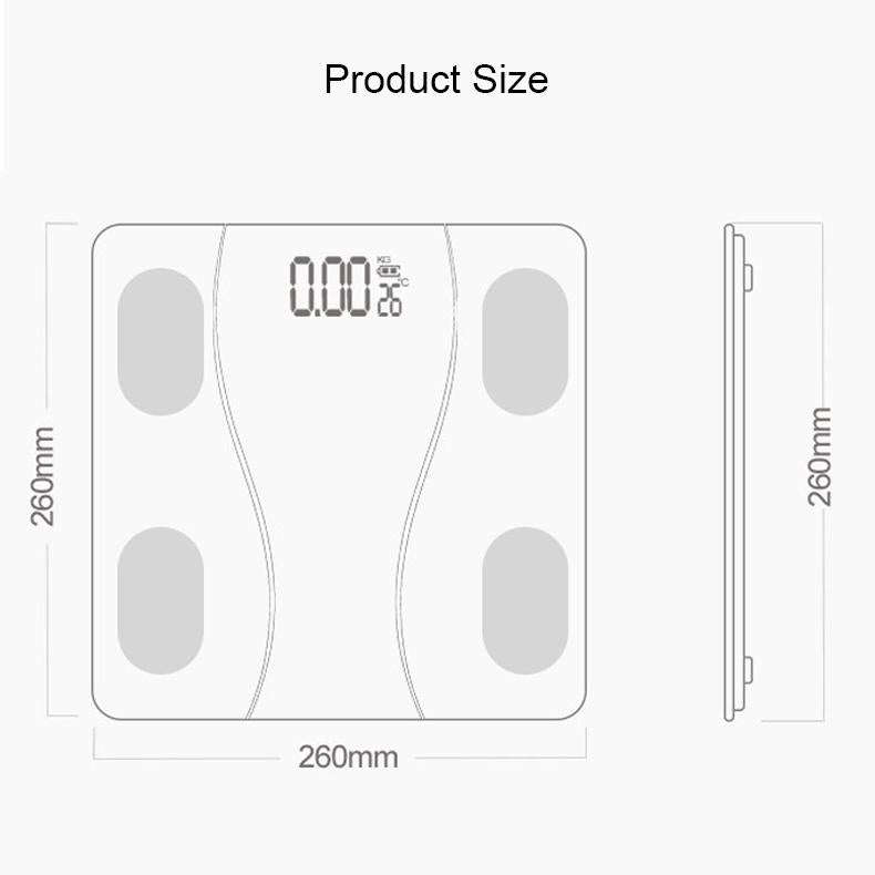 Household Smart Body Fat Electronic Weighing Scale, USB Charging Version(Black)