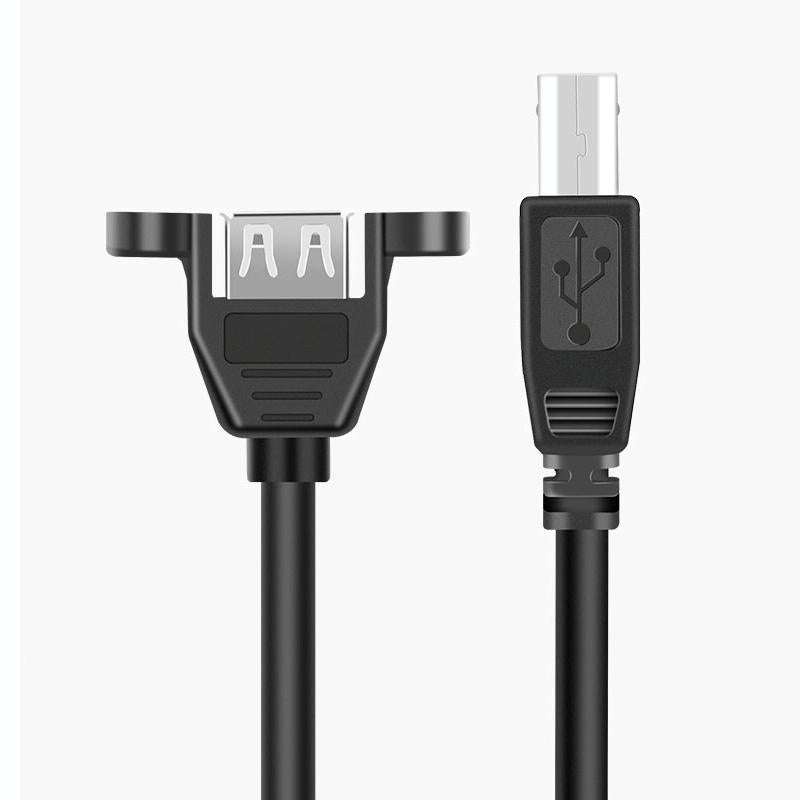 USB 2.0 Type-B Male to USB 2.0 Female Printer / Scanner Adapter Cable for HP, Dell, Epson, Length...