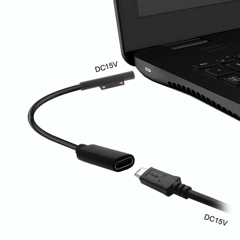 Type-C / USB-C Mother Rotary Seeder Tablet Power Charging Cable For Microsoft Surface Pro 5 / 6, ...
