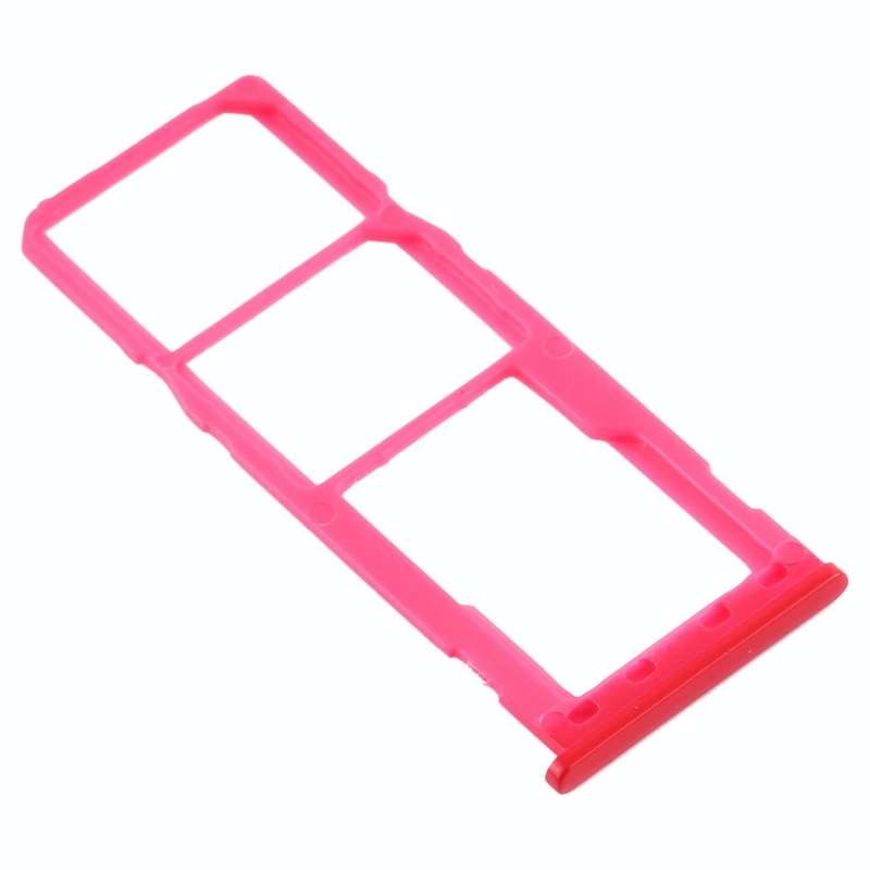 For Samsung Galaxy M10 SM-M105 SIM Card Tray + SIM Card Tray + Micro SD Card Tray (Red)