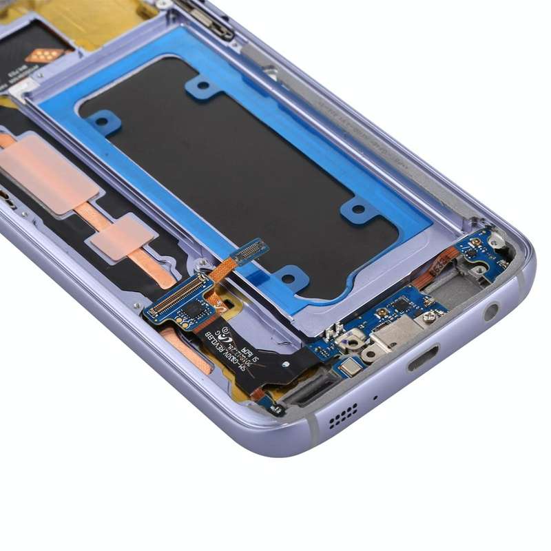 OLED LCD Screen for Galaxy S7 / G930V Digitizer Full Assembly with Frame (Gold)